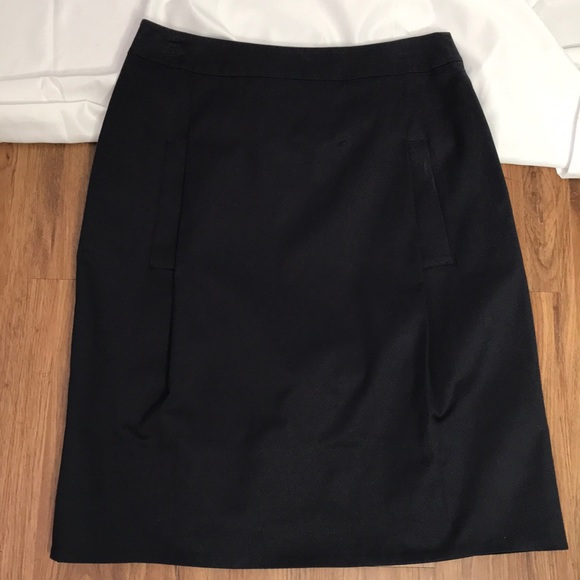 Akris Punto Skirt Pockets Navy Blue Size 8 - Picture 2 of 8